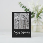 Verjaardag op een winterdag briefkaart (Staand voorkant)