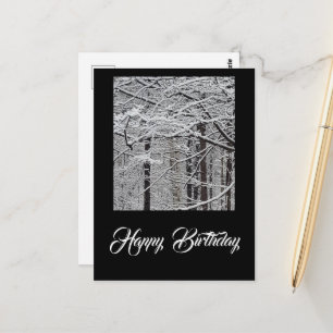 Verjaardag op een winterdag briefkaart