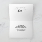 Verjaardag op Groundhog Day Zwart-wit Kaart (Binnen)