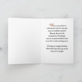 Verjaardag op het feest van St. Jozef Eenvoudig Kaart (Binnen)