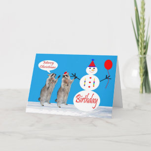 Verjaardag op kerst Wenskaart Feestdagen Kaart