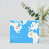 Verjaardag op lange afstand briefkaart (Staand voorkant)