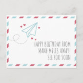 Verjaardag op lange afstand briefkaart (Voorkant)