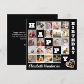 Verjaardag op maat 21 foto collage cadeau feestdagenkaart (Voorkant / Achterkant)