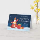 Verjaardag op St. Nicholas Day gevuld met eenvoudi Kaart (Gele Bloem)