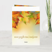 Verjaardag op Thanksgiving Dag Kaart. hoorn des ov Feestdagen Kaart (Achterkant)