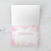 Verjaardag op Valentijnsdag Roze Cupcakes Feestdagen Kaart (Binnen)