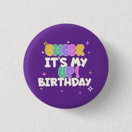 VERJAARDAG OPBEURKNOP RONDE BUTTON 3,2 CM