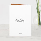 Verjaardag open boek over de herfst boomstronk kaart (Achterkant)