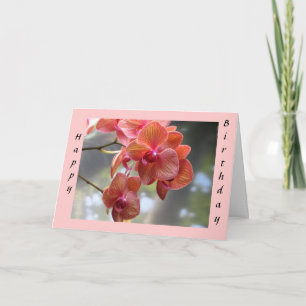 Verjaardag orchideeën kaart