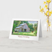 Verjaardag, oude Boerderij schuur Kaart (Gele Bloem)
