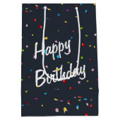 Verjaardag Oude Dame Dansen Medium Cadeauzakje (Achterkant)