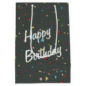 Verjaardag Oude Dame Dansen Medium Cadeauzakje (Achterkant)