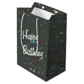 Verjaardag Oude Dame Dansen Medium Cadeauzakje (Achterkant Gekanteld)