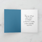 Verjaardag Oude Dame Die Ochtendkoffie Drinkt Kaart (Binnen)