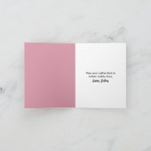 Verjaardag oude dame in roze krullen kaart (Binnen)