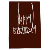 Verjaardag oude drinkfles in een medicijnkastje medium cadeauzakje (Achterkant)