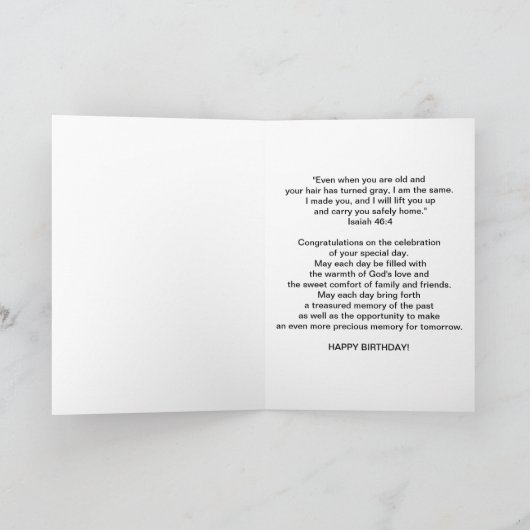 Verjaardag, oude handen, versleten Bijbel, religie Kaart (Binnen)