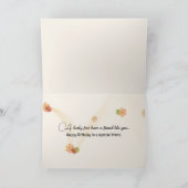 Verjaardag oude Hoefijzer en wilde bloemen Kaart (Binnen)