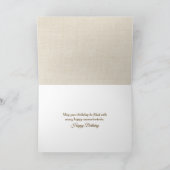 Verjaardag oude houten roeiboot op een strand kaart (Binnen)