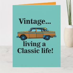 Verjaardag Oude Klassieke Auto Kaart