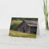 Verjaardag oude schuur in Daisy Field Kaart (Voorkant)