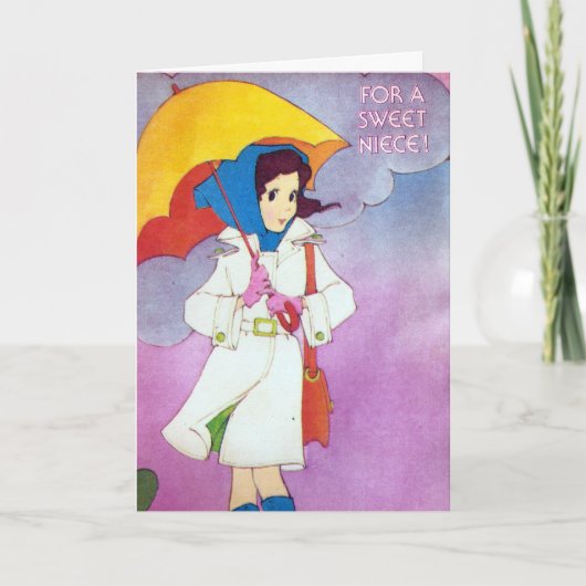 Verjaardag Oude Tijden Voor Niece Kaart (Voorkant)