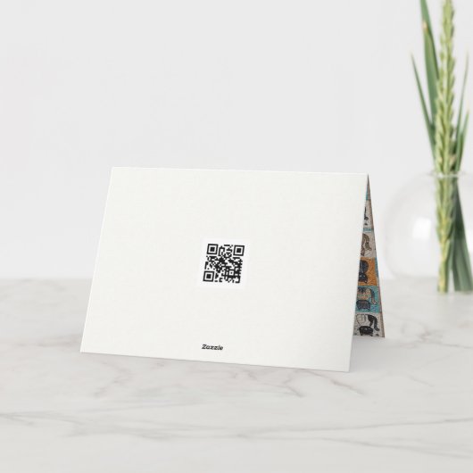 Verjaardag Ouder worden Humor Cat Quilt Kaart (Achterkant)