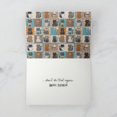 Verjaardag Ouder worden Humor Cat Quilt Kaart (Binnen)