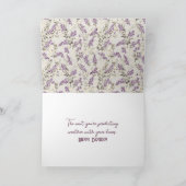 Verjaardag ouder worden Humor lavendelbloemen Kaart (Binnen)