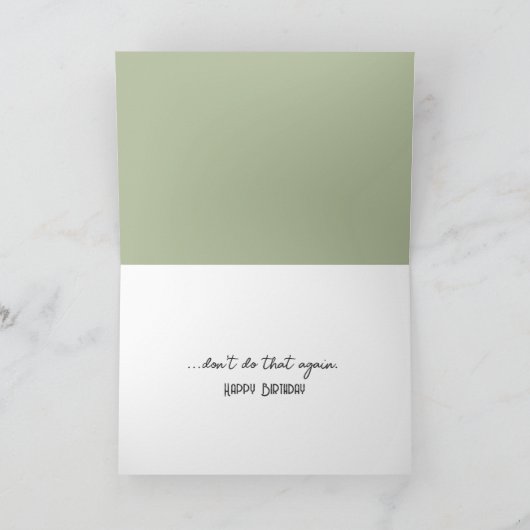 Verjaardag Ouder worden Humor met madeliefjes Kaart (Binnen)