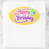 VERJAARDAG OVALE STICKER (Tas)