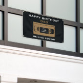 Verjaardag Over De Heuvel Nostalgisch Spandoek (Buitenkant Gebouw)