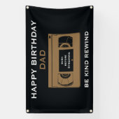 Verjaardag Over De Heuvel Nostalgisch Spandoek (Verticaal)