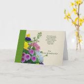 Verjaardag, overgrootmoeder, Bloemenboeket Kaart (Gele Bloem)