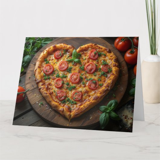 VERJAARDAG OVERGROTE PIZZA KAART (Voorkant)