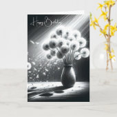 Verjaardag Paardebloem Bunch Kaart (Gele Bloem)
