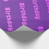 Verjaardag (paarse) cadeaupapier (Hoek)