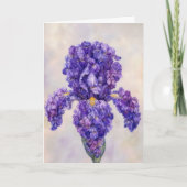Verjaardag Paarse Iris Kaart (Voorkant)