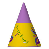 Verjaardag Paarse Mardi Gras Masker Feesthoedjes (Rechts)