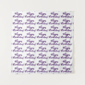 Verjaardag Paarse Script Selfie Achtergrond Wandkleed (Voorkant)