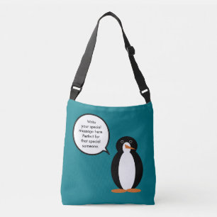 Verjaardag Pak Sprekende Mevrouw Pinguïn Persoonli Crossbody Tas