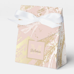 Verjaardag palm roos goud roze bedankdoosjes