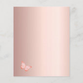 Verjaardag pampas gras roze vlinder budget flyer (Achterkant)