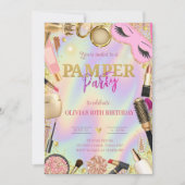 Verjaardag Pamper Party Kaart (Voorkant)