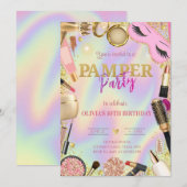 Verjaardag Pamper Party Kaart (Voorkant / Achterkant)