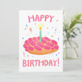 Verjaardag Pan Dulce Concha DIY Blank Kaart (Staand voorkant)