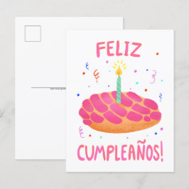 Verjaardag Pan Dulce Concha in het Spaans Briefkaart
