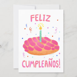 Verjaardag Pan Dulce Concha in Spaans DIY Blank Kaart
