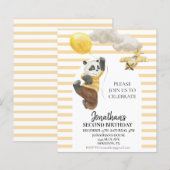 Verjaardag Panda Beer met Ballonnen Watercolor (Voorkant / Achterkant)